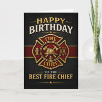 Fire Chief Birthday Best Fire Chief Emblem