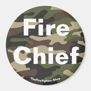 Fire Chief camo magnet