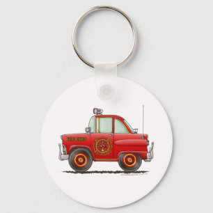 Fire Chief Car Firefighter Fireman Keychain