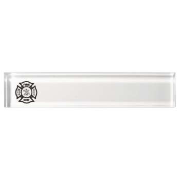 Fire Chief Desk Name Plate by bonfirefirefighters at Zazzle