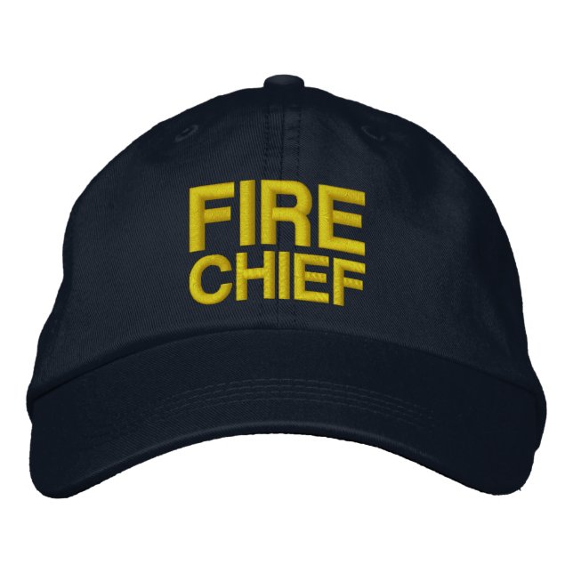 FIRE CHIEF EMBROIDERED BASEBALL CAP (Front)