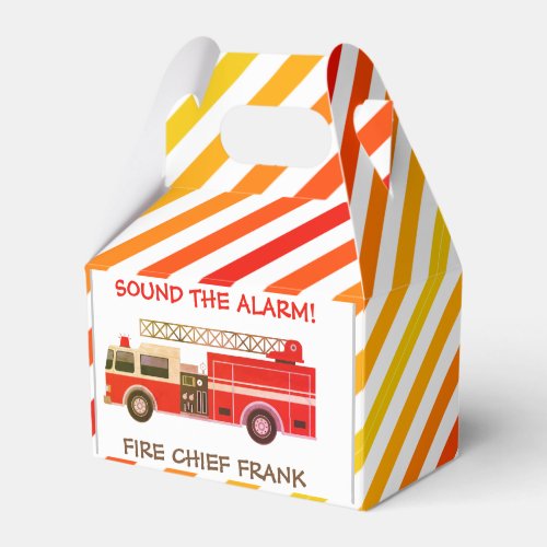 Fire Chief Fire Truck Fire Engine Favor Boxes