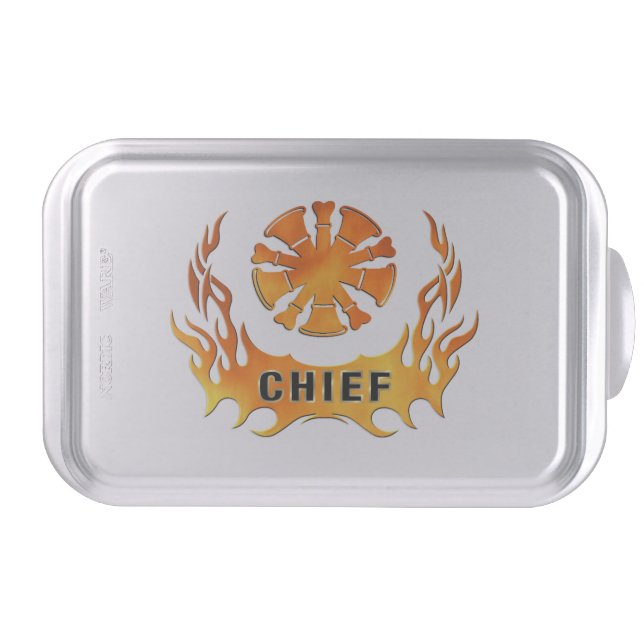 Fire Chief Flames Cake Pan (Front)