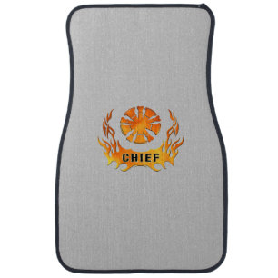 Fire Chief Flames Car Mat