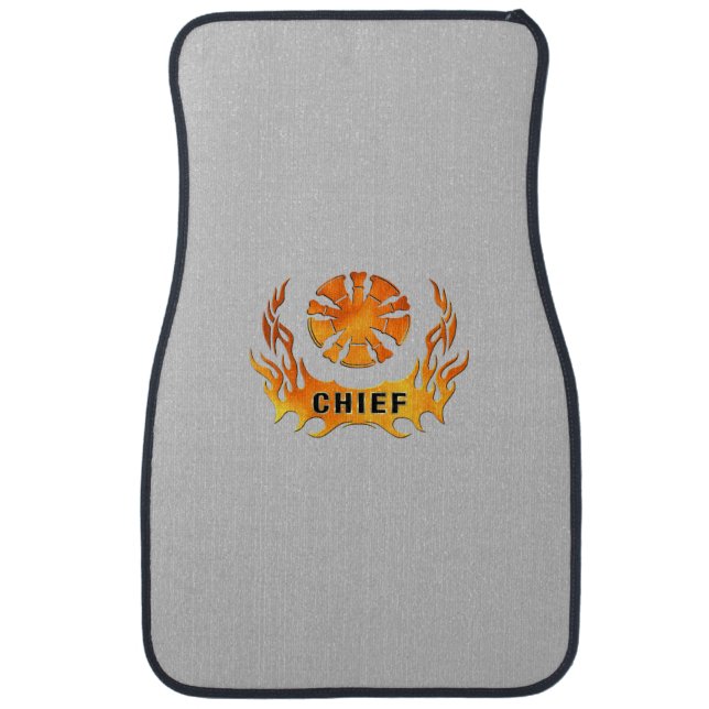 Fire Chief Flames Car Mat (Front)