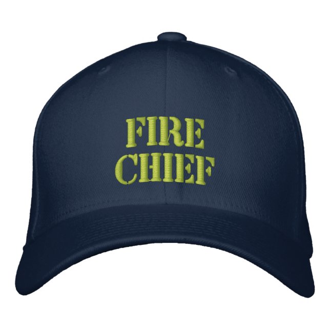 Fire Chief-Hat Embroidered Baseball Cap (Front)