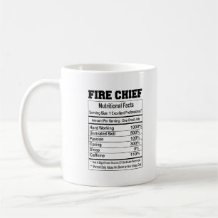 Fire Chief Nutritional Facts 11oz Mug