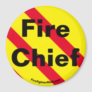 Fire Chief red/yellow/black magnet