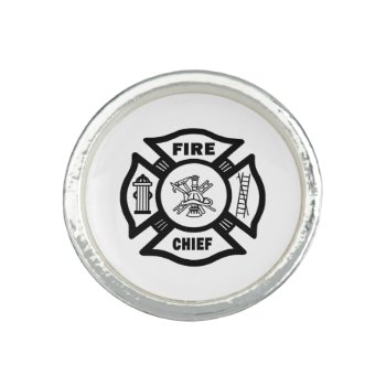 Fire Chief Ring by bonfirefirefighters at Zazzle