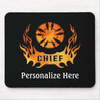 Fire Chiefs Flames  Mouse Pad by bonfirefirefighters at Zazzle