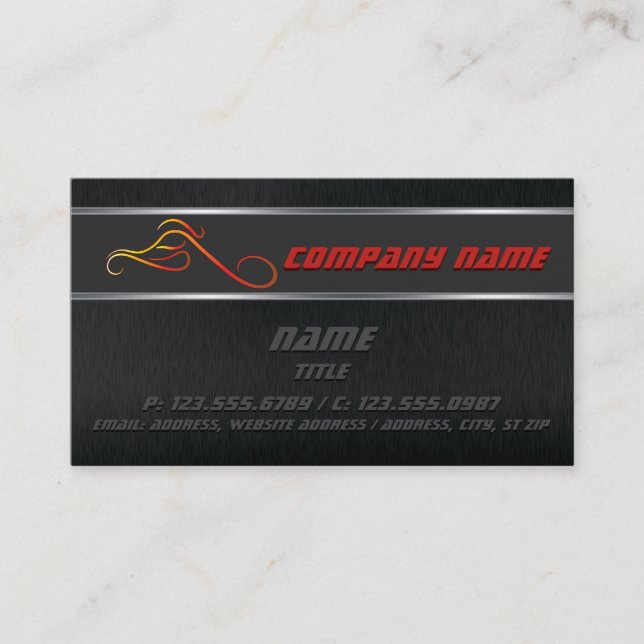 Fire Chopper Business cards (Front)