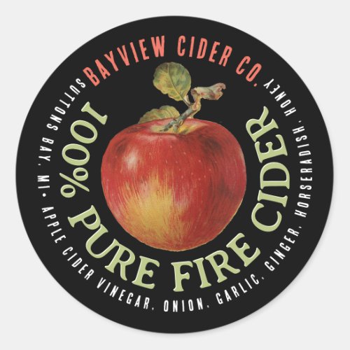 FIRE CIDER Modern Apple Cider Label