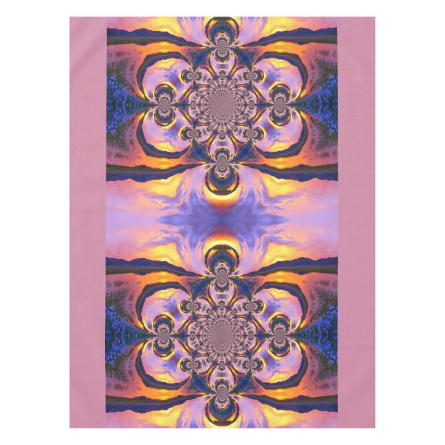 Fire Clouds Swirls Table Cloth (Front)