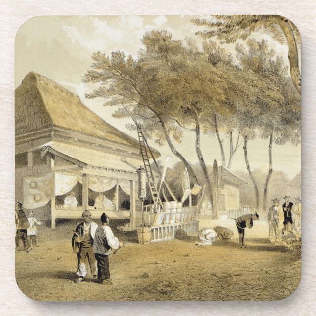 Fire Company's House and Engine, Yokuhama, from 'N Beverage Coaster (Front)