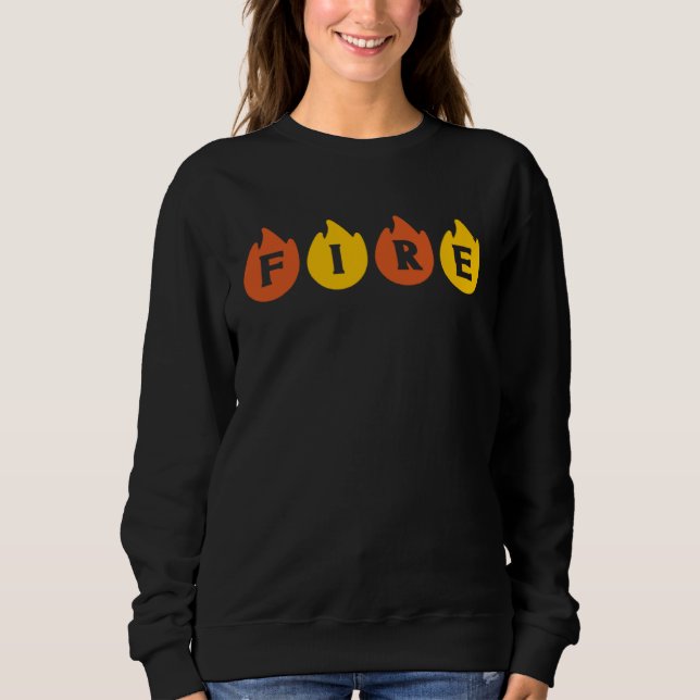 FIRE Couples Matching Halloween Party Last Minute  Sweatshirt (Front)