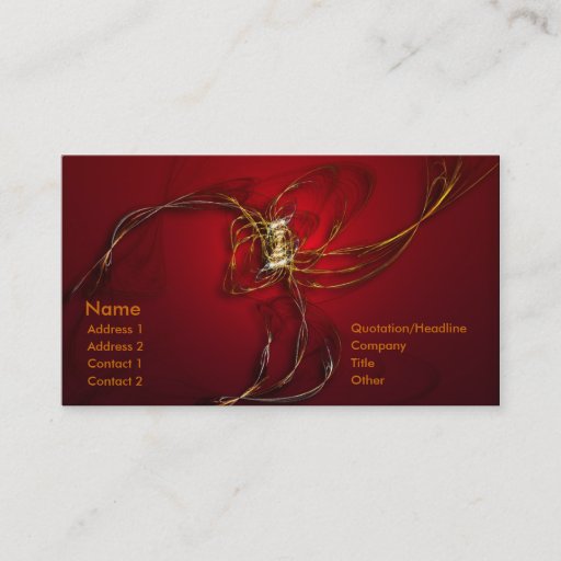 Customizable Fire Dance Business Card Template