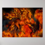 Fire Dancer Fantasy Art Poster