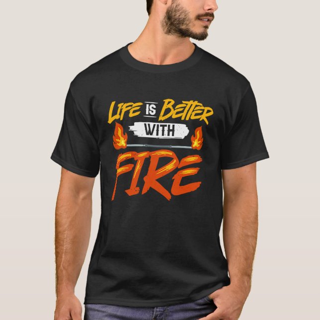 Fire Dancing Poi Spinning Dancer Balls Beginner Sp T-Shirt (Front)