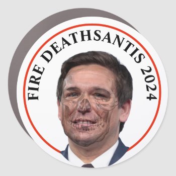 Fire Deathsantis Skull Face Car Magnet by DakotaPolitics at Zazzle