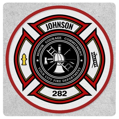 Fire Department ADD NAME Firefighter Badge Rescue