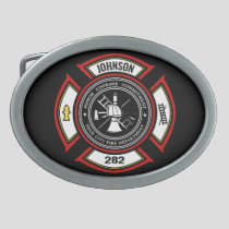 Fire Department ADD NAME Firefighter Badge Rescue Belt Buckle