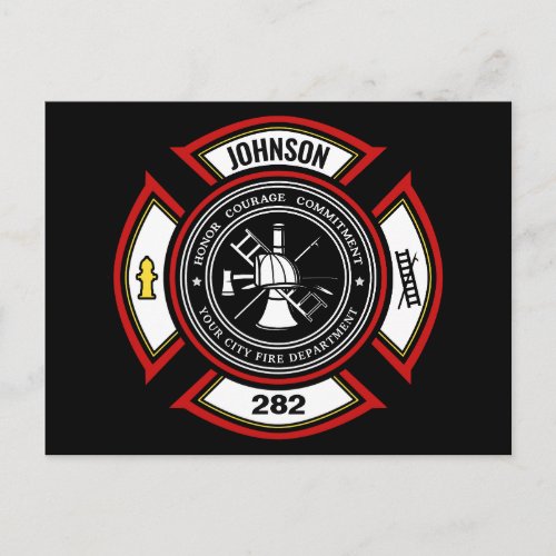 Fire Department ADD NAME Firefighter Badge Rescue