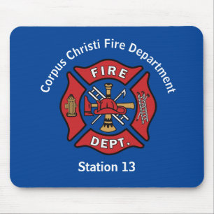 Fire Department and Station Number Mouse Pad