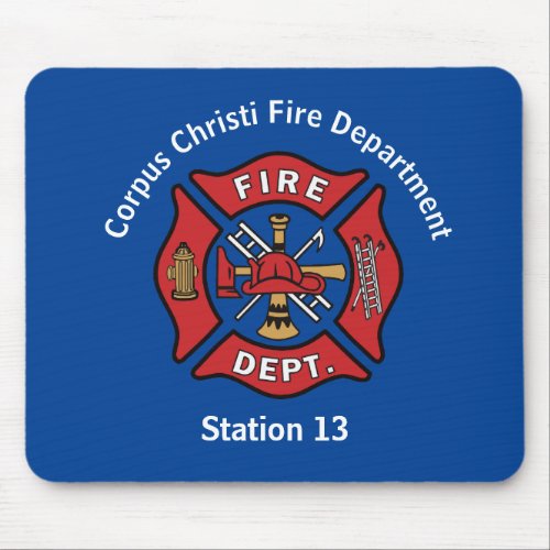 Fire Department and Station Number Mouse Pad