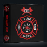 Fire Department Badge Binder<br><div class="desc">Fire Department logo with customizable call numbers. Great for firemen and first respondents.</div>