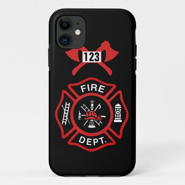 Fire Department Badge Case-Mate iPhone Case (Back)