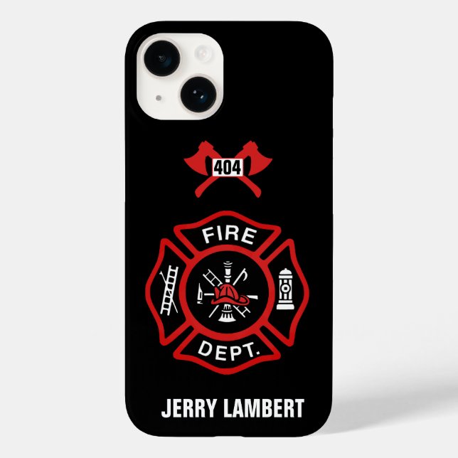 Fire Department Badge Custom Case-Mate iPhone Case (Back)