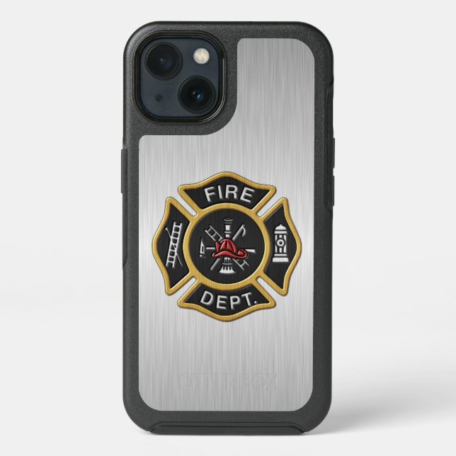 Fire Department Badge Deluxe Otterbox iPhone Case (Back)