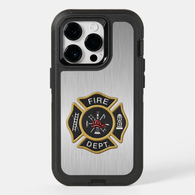 Fire Department Badge Deluxe Otterbox iPhone Case (Back)