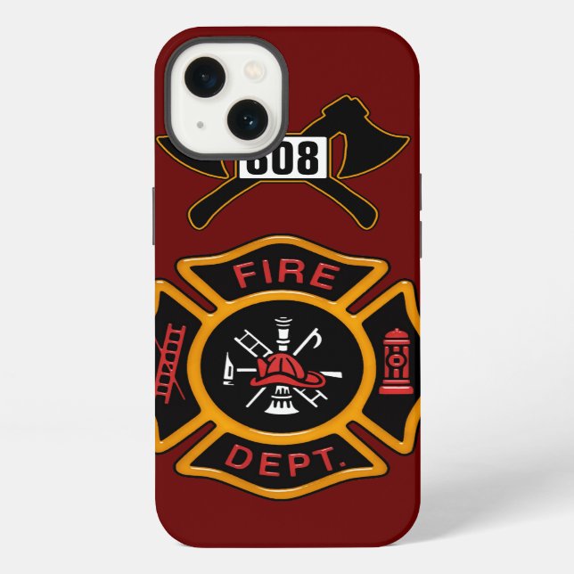 Fire Department Badge Iphone Case (Back)
