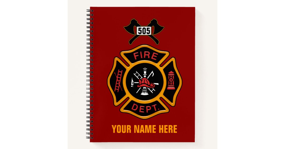 Fire Department Badge Notebook | Zazzle