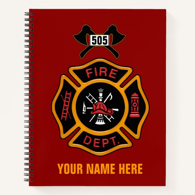 Fire Department Badge Notebook (Front)