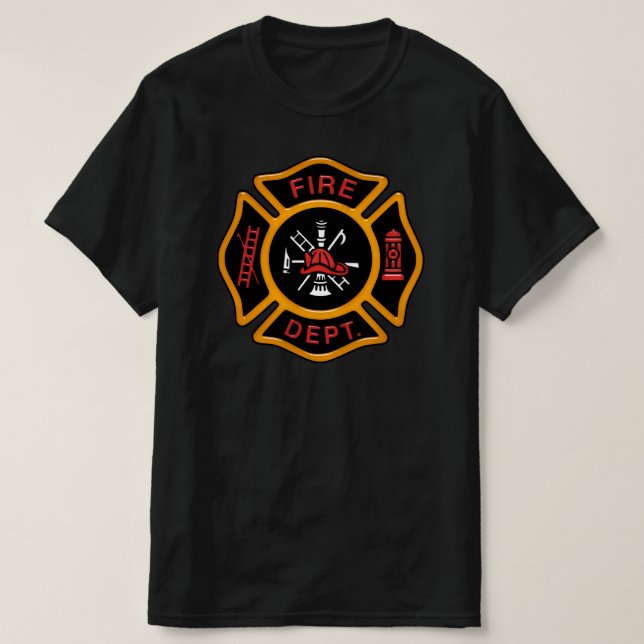 Fire Department Badge T-Shirt (Design Front)