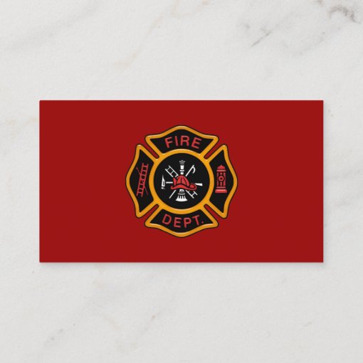 Fire Department Business Card | Zazzle