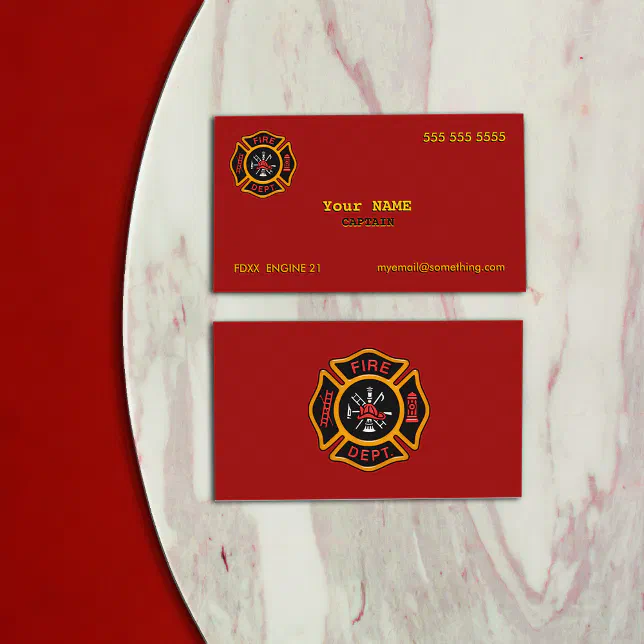 Fire Department Business Card | Zazzle