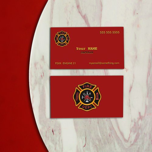 Fire Department Business Card Templates