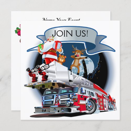 Fire Department Christmas Invitation