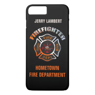 Fire Department Chrome Name Template iPhone 8 Plus/7 Plus Case