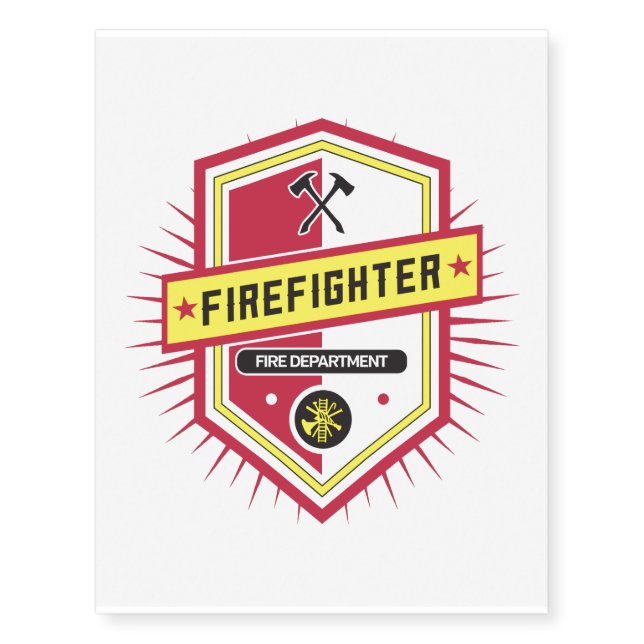 Fire Department Crest Temporary Tattoos (Front)