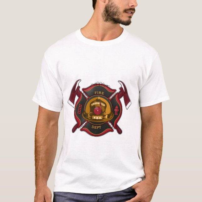 Fire Department Custom Logo T-Shirt (Front)