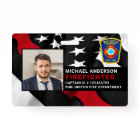Fire Department Custom Photo Logo Firefighter ID 