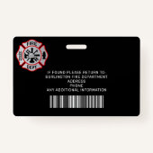 Fire Department Custom Photo Logo Firefighter ID Badge | Zazzle