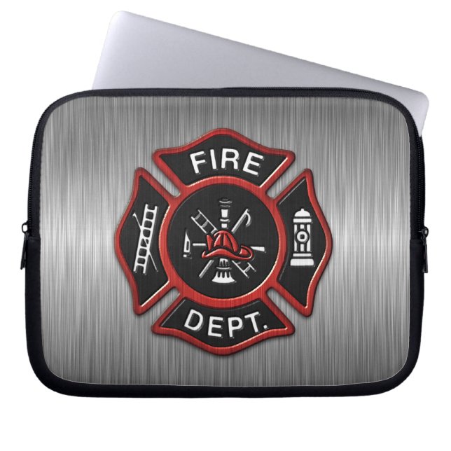 Fire Department Deluxe Laptop Sleeve (Front)