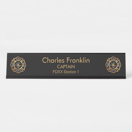 Fire Department Desk Name Plate
