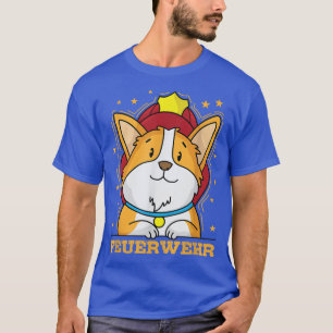 Fire Department Dog Welsh Corgi Pembroke Fire Helm T-Shirt