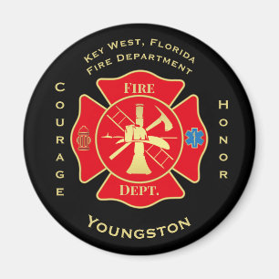 Fire Department Emblem Courage Honor Design Magnet